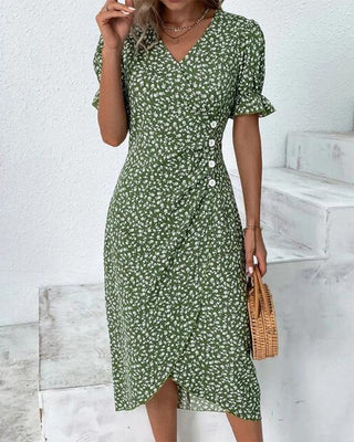 Women's Elegant V-Neck Maxi Dress