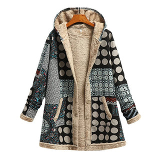 Vintage hooded jacket for women