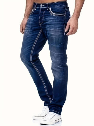 Men's Distressed Denim Jeans Regular Fit