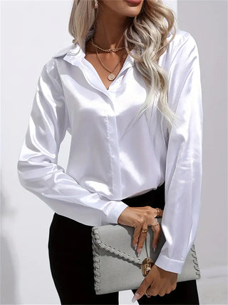 Women's Casual Long-Sleeved Button Shirt