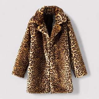 Bourbon Leopard Fur Coat for Elegant Style