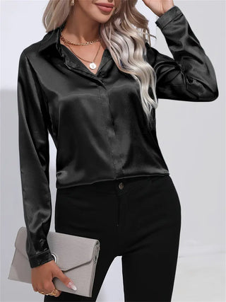 Women's Casual Long-Sleeved Button Shirt