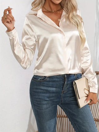 Women's Casual Long-Sleeved Button Shirt