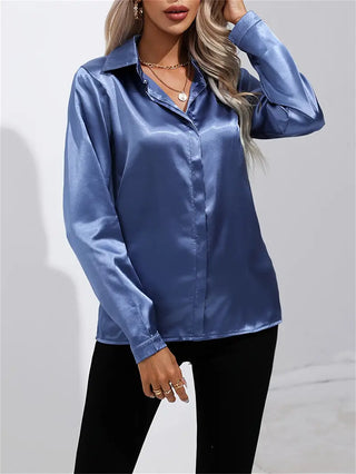 Women's Casual Long-Sleeved Button Shirt