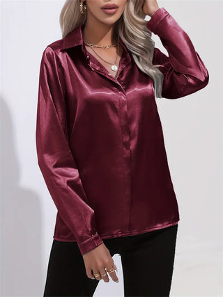 Women's Casual Long-Sleeved Button Shirt