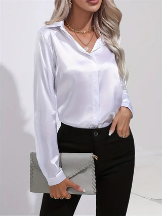 Women's Casual Long-Sleeved Button Shirt