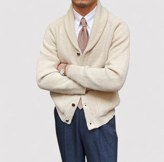 Men's Shawl Collar Knitted Cardigan