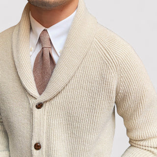 Men's Shawl Collar Knitted Cardigan