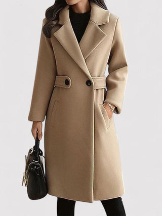 Women's Wool Winter Coat with Belt