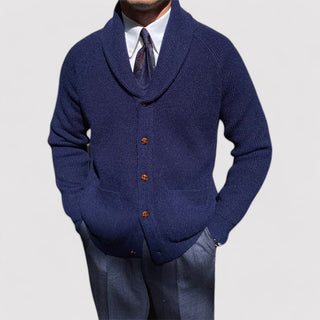 Men's Shawl Collar Knitted Cardigan