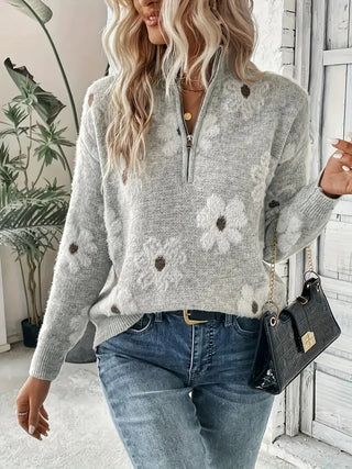 Women's Casual Zip-Up Sweater