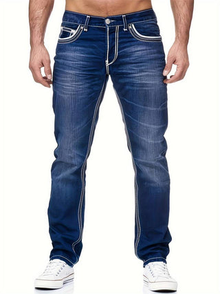 Men's Distressed Denim Jeans Regular Fit