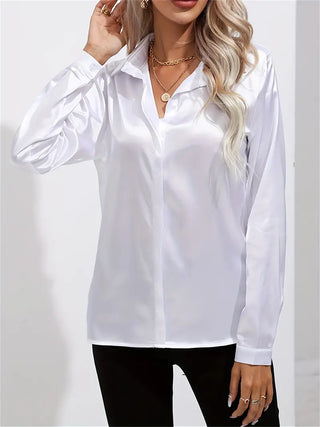 Women's Casual Long-Sleeved Button Shirt