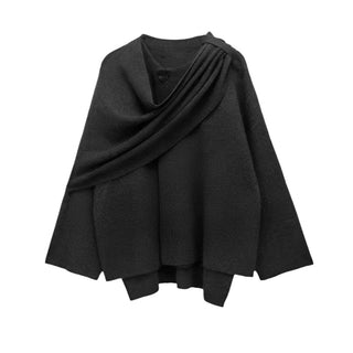 Chic Ladies' Draped Poncho Cape 3