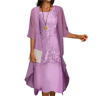 Chic Women's Chiffon Dress2