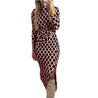 Chic dress with pattern for women3