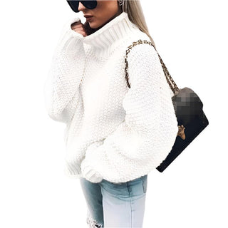 Chunky Turtleneck Sweater with Knit 3