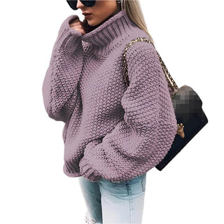 Chunky Turtleneck Sweater with Knit 4