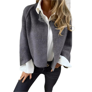 Comfortable short cashmere jacket3