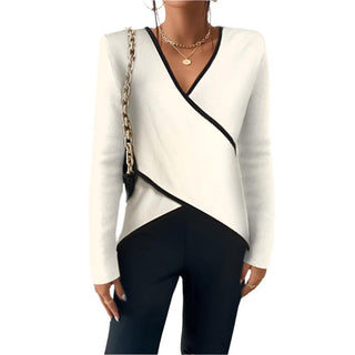 Elegant Women's V-neck Sweater1