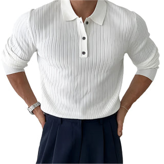 Jackson Knit Polo with Stripes 3