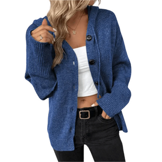 Ladies warm cardigan button down 5