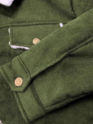 Women's Fleece-Lined Corduroy Winter Jacket