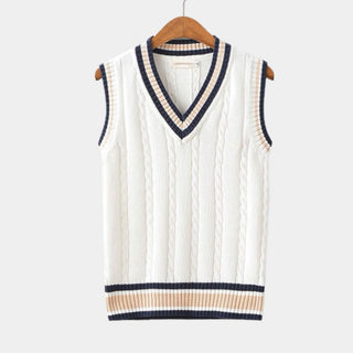 Men's Sleeveless V-Neck Knitted Sweater 1