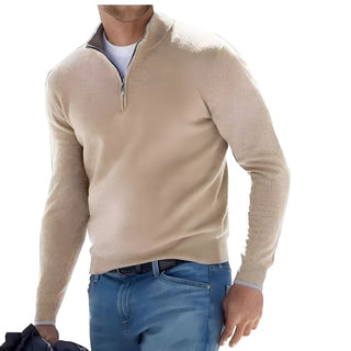 Men's casual zip-up sweater1