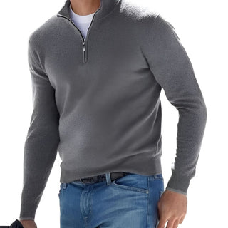 Men's casual zip-up sweater2