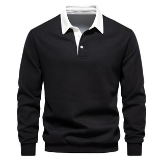 Men's long-sleeved polo sweater2