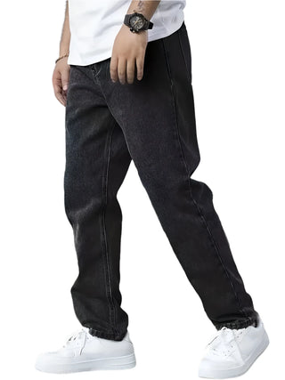 Men's straight-leg casual jeans2