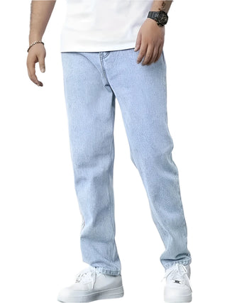 Men's straight-leg casual jeans4