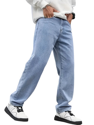 Men's straight-leg casual jeans8