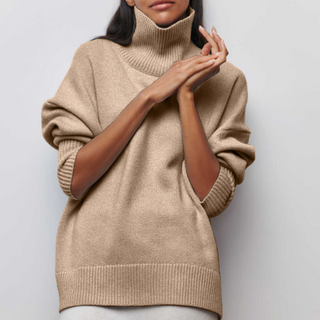 Merino wool turtleneck jumper for women3