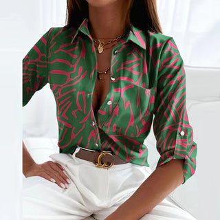 Women's Turn-Down Collar Blouse