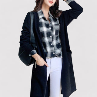 Women's Cashmere Knitted Cardigan for Layering