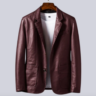 Men's Modern Leather Jacket Regular Fit