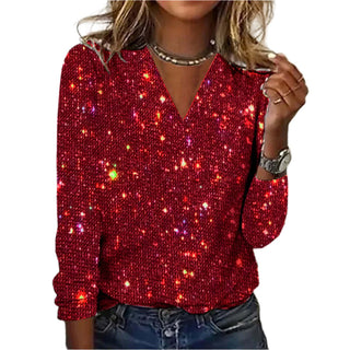 Sparkling V-neckline jumper 2