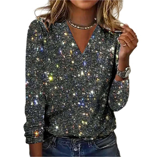 Sparkling V-neckline jumper 3