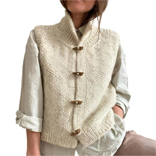 Stylish buttoned wool cardigan 1