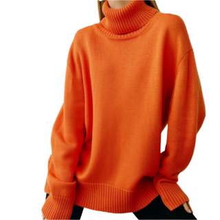 Stylish women's turtleneck jumper 2