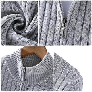 Traditional men's zip-fast cardigan3