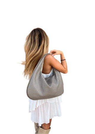 Vegan leather tote bag, hobo bag 3