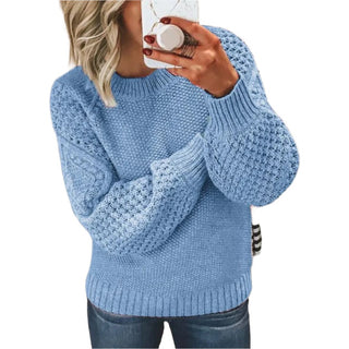 Women's Solid Colour Wool Sweater 1