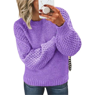 Women's Solid Colour Wool Sweater 4