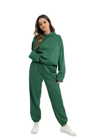 Women's hooded sweatshirt and sweatpants set2