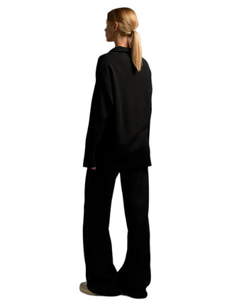 Women's long-sleeved polo shirt and pants3