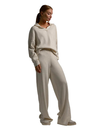 Women's long-sleeved polo shirt and pants5