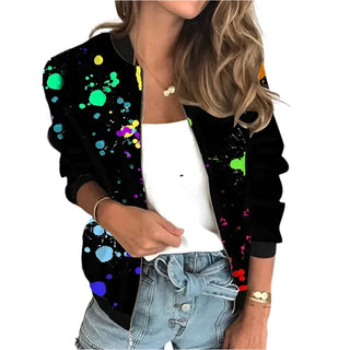 Zip-up jacket with printing 2